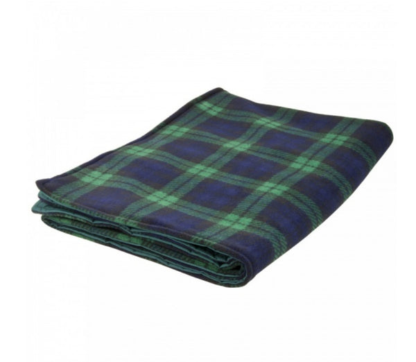 The Black Watch Tartan design of the Water Resistant Cosy Fleece Blanket