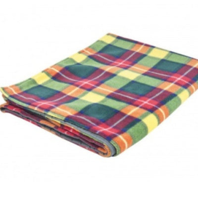 the picnic check version of the water resistant cosy fleece blanket