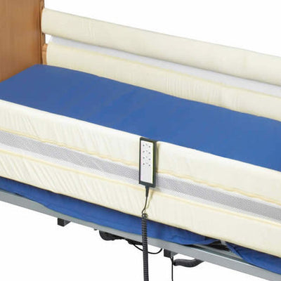 shows the 2-bar bumpers for wooden rails on a single profiling bed with wooden bed rails