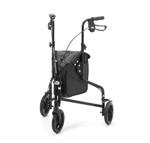 shows the Days Lightweight Tri Walker Rollator in Graphite