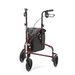 shows the Days Lightweight Tri Walker Rollator in Ruby Red