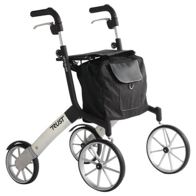 shows the lets go out rollator in black and silver