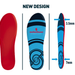 shows the dimensions of the new design of the sorbothane full strike insole