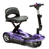 the image shows the dual wheel auto fold scooter in purple