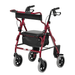 The Burgundy coloured Rollator/Walker and Transit Chair Combination