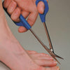 shows a person cutting their toenails with Easi-Grip Toe Nail Scissors