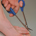 shows a person cutting their toenails with Easi-Grip Toe Nail Scissors
