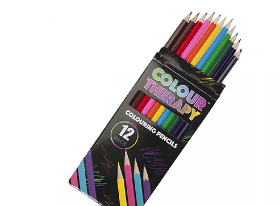Colour Therapy 12 Colouring Pencils
