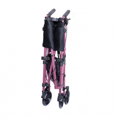 shows the Regal Rose EZ Fold N Go Rollator folded up