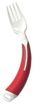 one red curved fork