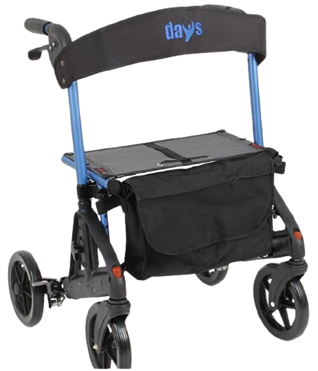 shows the blue framed days fortis rollator