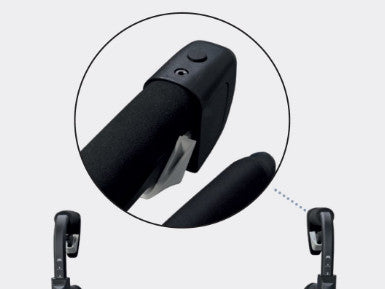 shows a close up of how to activate the rollz motion rhythm on the handle