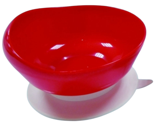 shows the scooper bowl in red