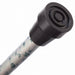 shows a close up of the ferrule on the folding adjustable arthritis grip cane in ivy