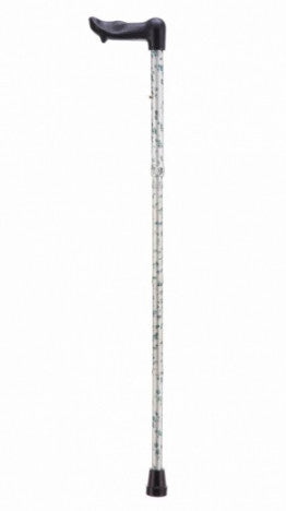 the image shows the folding adjustable arthritis grip cane in ivy extended