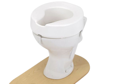 shows the 4 inch ashby easyfit raised toilet seat