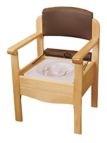 shows the winsor luxury commode with the cushion off