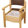 shows the winsor luxury commode with the cushion off