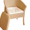 shows the lancaster luxury commode with the cushion removed
