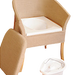 shows the lancaster commode with the cushion and the pan removed