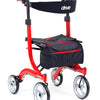 shows the tall nitro rollator in red