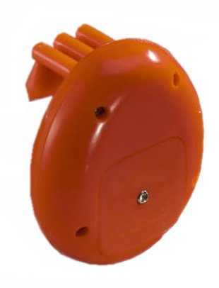 The rear view of the orange vibrating liquid level indicator