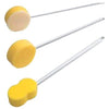 shows all three options of the Shaped Bath Sponges with Long Handle