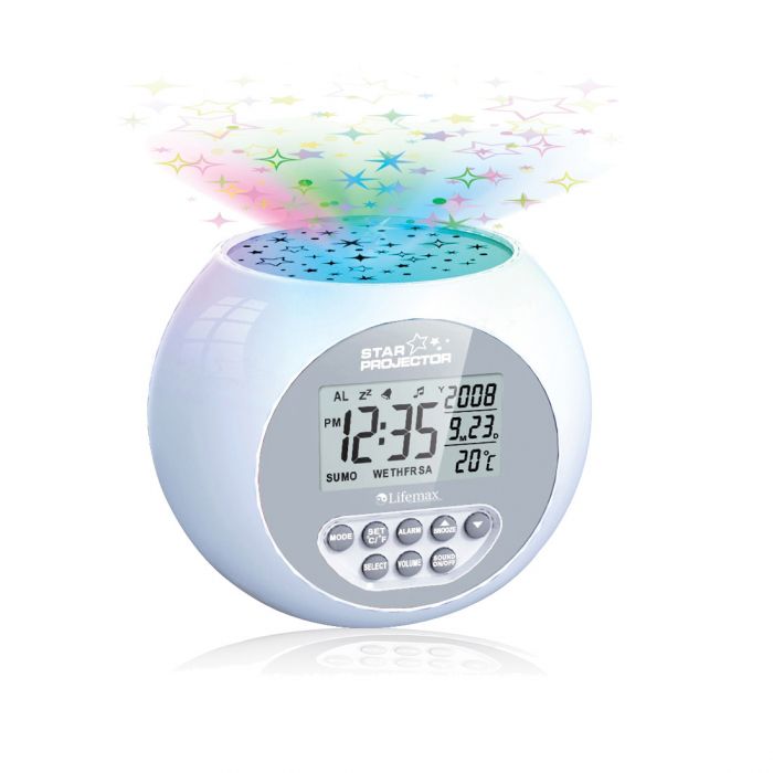 Lifemax Star Projection Clock with Nature Sounds