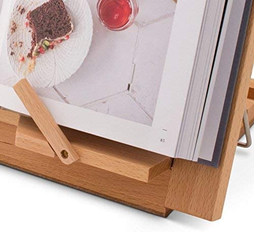 Wooden Reading Rest - in use with cooking book