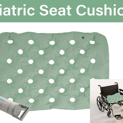 shows the bariatric seat cushion with the pump