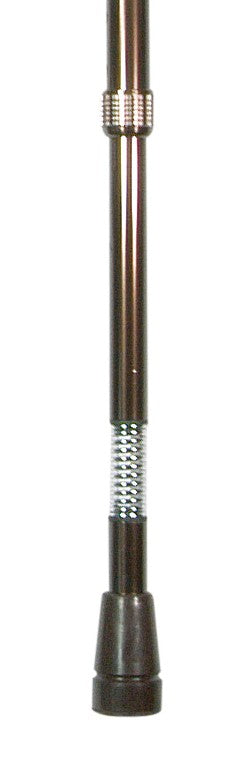 the image shows a close up of the chrome shock absorber spring on the gents cane