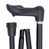 shows the classic canes folding orthopaedic cane in black