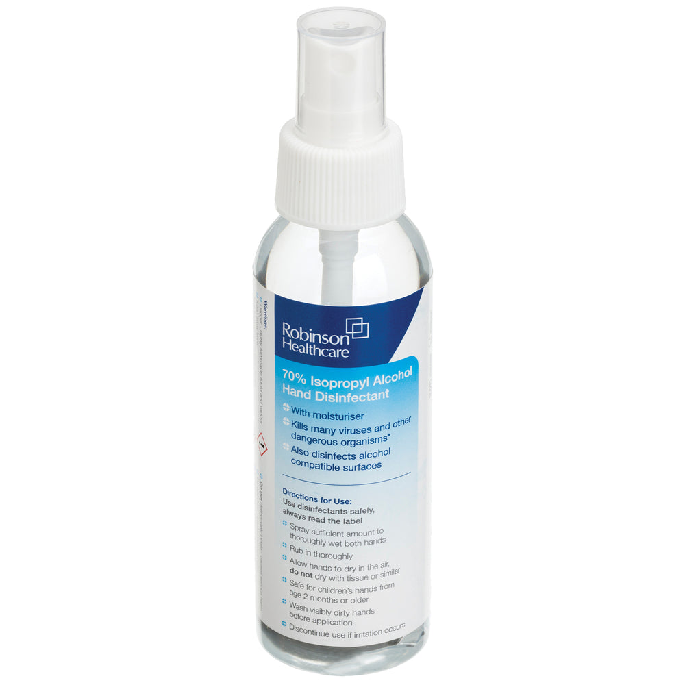 shows the 70% IPA Hand Disinfectant / Sanitiser Spray