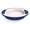 shows the ornamin keep warm plate in blue
