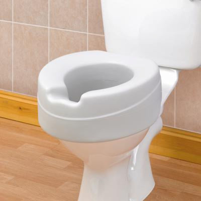 shows the comfort comfyfoam raised toilet seat