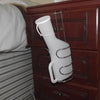 shows the Stainless Steel Urinal Bottle Holder hanging from a bedside cabinet 