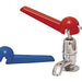 shows the Homecraft Crosshead Tap Turners with the red (hot tap) turner in place on a tap