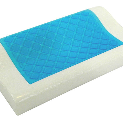 Cooling Gel Memory Foam Contour Pillow with Soft Air Knit Fabric Cover