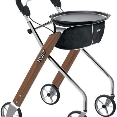 The Walnut and Black Let's Dream Rollator/Walker