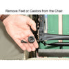 a diagram showing how the Morris Recliner & Riser Recliner Chair Raiser Adj. height 10 cm - 18 cm works