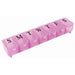 The pink 7 Day Ultra Bubble-Lok Pill Holder