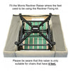 a diagram showing how the Morris Recliner & Riser Recliner Chair Raiser Adj. height 10 cm - 18 cm works
