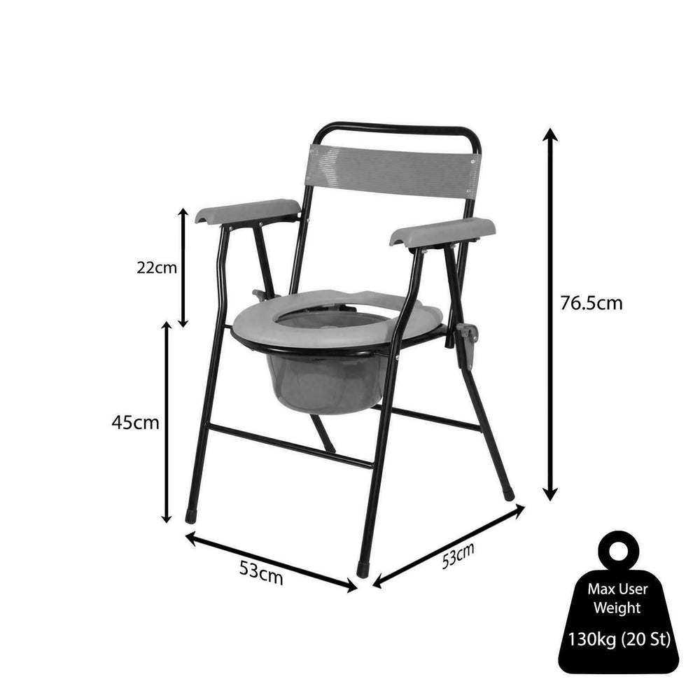 Shows dimensions of chair
