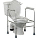 Homecraft Adjustable Aluminium Toilet Surround – Without Floor Fixing Feet, in use with a toilet