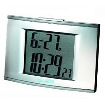 the talking alarm clock with calendar and stopwatch