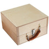Box & Block Test kit folded down into self containing wooden carry box