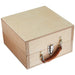 Box & Block Test kit folded down into self containing wooden carry box