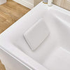 a wide shot of the luxury bath pillow in a bath