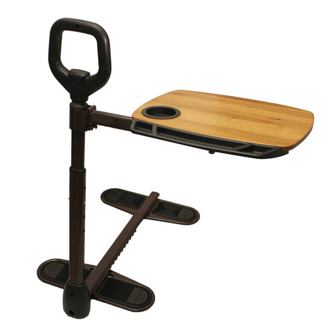 the Stander Assist-A-Tray being used