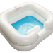 shows the Inflatable hair washing basin with internal neck rest